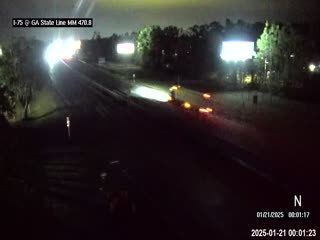 Traffic Cam I-75 @ MM 470.8 / GA State Line