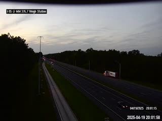 Traffic Cam I-95 @ MM 376.7 Weigh Station