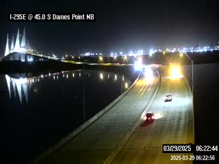 Traffic Cam I-295 E S of Dames Pt Bridge