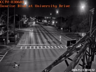 Traffic Cam University Dr and Sunrise Blvd (SB)