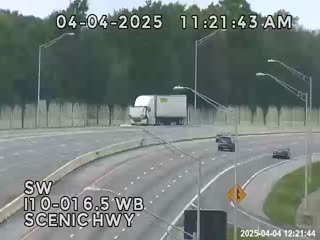 Traffic Cam I-10-MM 016.5WB-Scenic Hwy