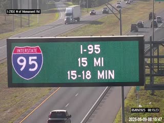 Traffic Cam I-295 E N of Monument Rd