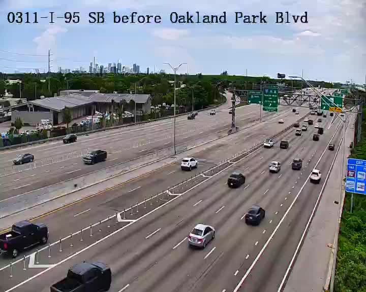 Live snapshot from I-95 SB North of Oakland Pk Blvd