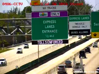 Traffic Cam I-95 S of SW 10th St
