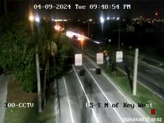 USA Florida Key West Traffic at the entrance to the city live camera