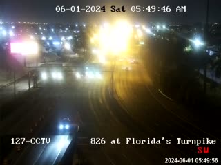 Traffic Cam SR-826 at Florida's Turnpike