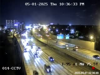 Traffic Cam I-95 at Northwest 75th Street