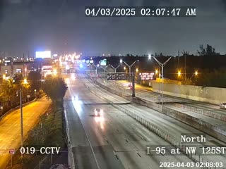 Traffic Cam I-95 at Northwest 125th Street