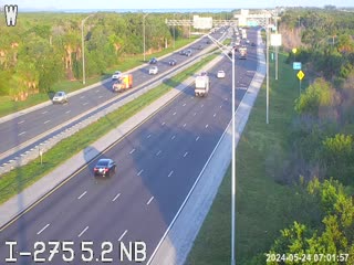 Traffic Cam I-275 N at US 19 to I-275 on-ramp