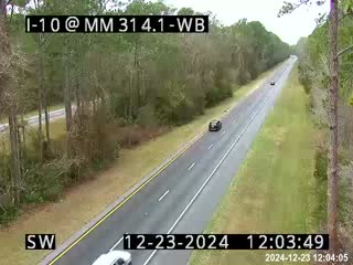 Traffic Cam I-10 @ MM 314.1 WB