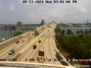 USA Miami MacArthur Causeway Bridge live webcam